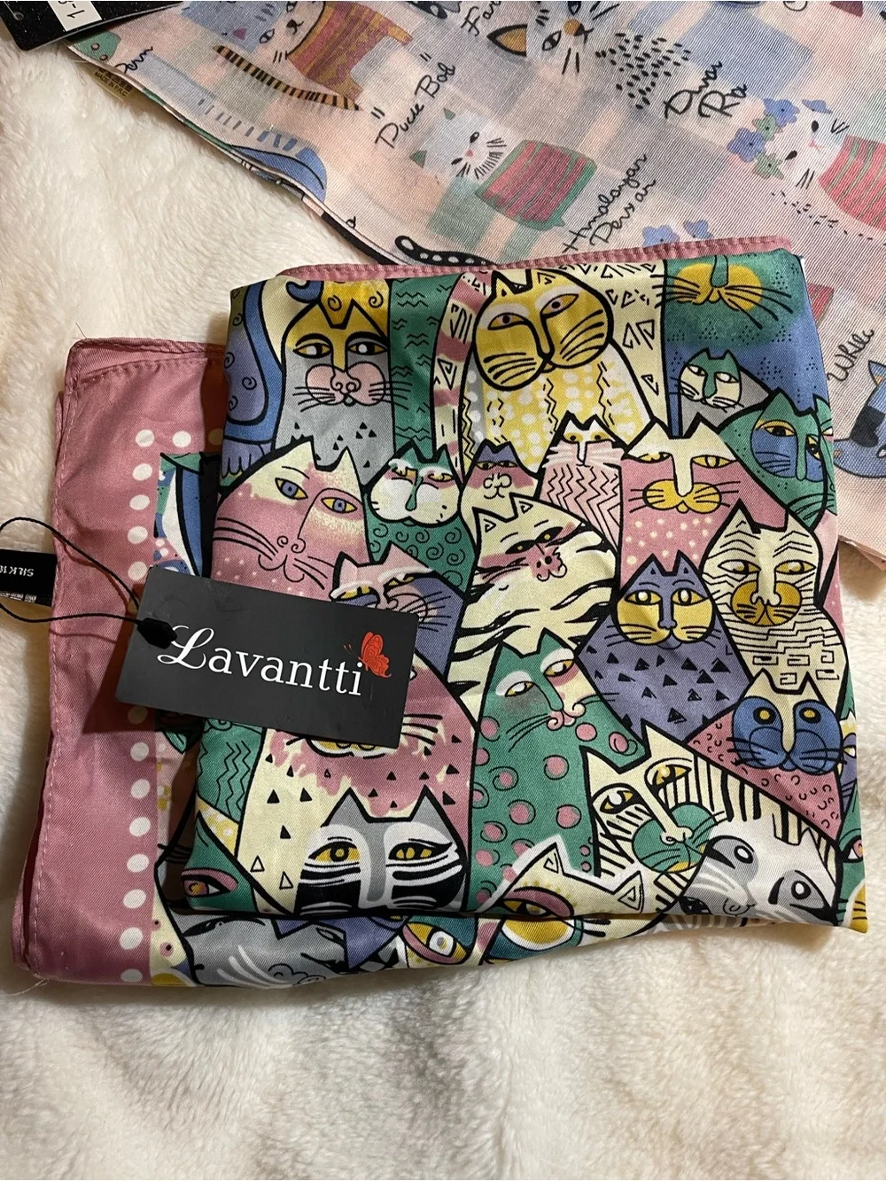 Cat Scarfes 2 pzs Multicolor NWT